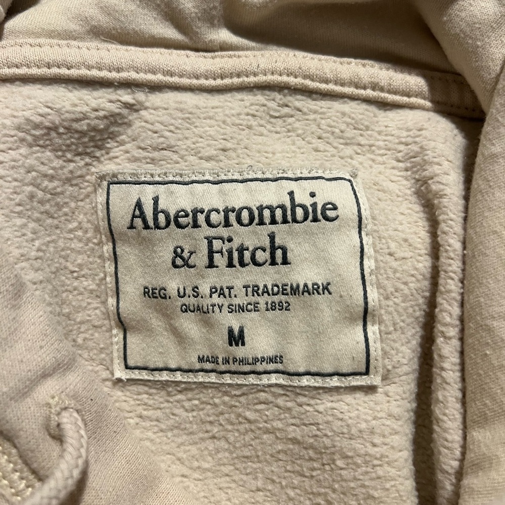 Abercrombie & Fitch Cream Sweatshirt hoodie - Picture 4 of 4